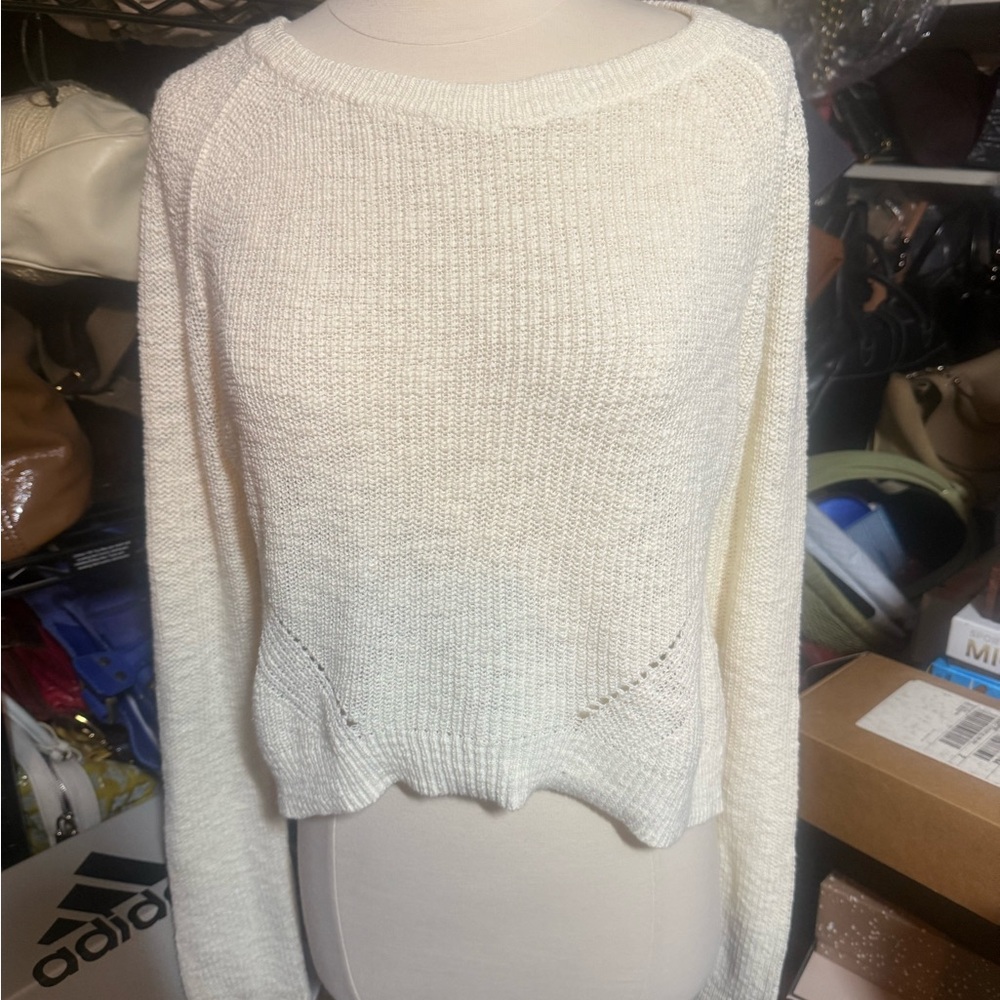 Anthropologie Moth Cozy Cream Women's Sweater